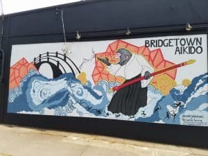 Bridgetown Aikido Mural by Jessie Weitz and Brianna Farin