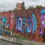 2019 Mural behind NE Sandy Blvd. along north side of I-84. Like jelly beans for the eyes! Enjoy the show. Thank your artists for keeping Portland colorful:@klutcho @dominatah @rupeezy @opasit @theearwig22