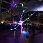 multicolor light display representing neural network