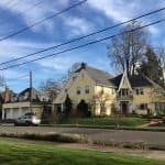 yellow stately manor home