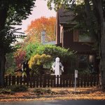 home decorated for halloween